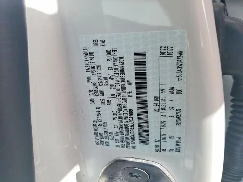 2020 FORD ESCAPE S  