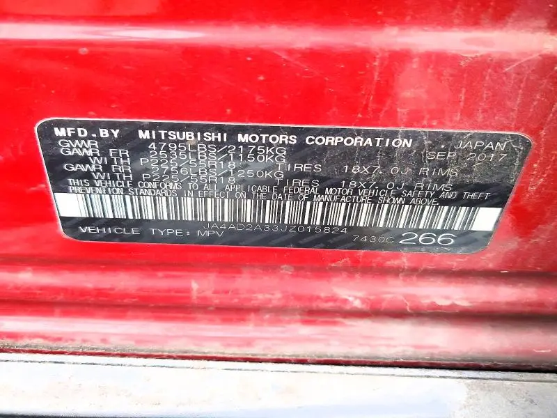 2018 MITSUBISHI OUTLANDER ES  