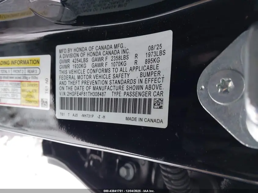 2026 HONDA CIVIC HYBRID  