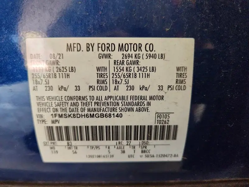 2021 FORD EXPLORER XLT  