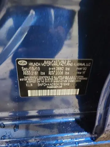 2016 HYUNDAI ELANTRA SE  