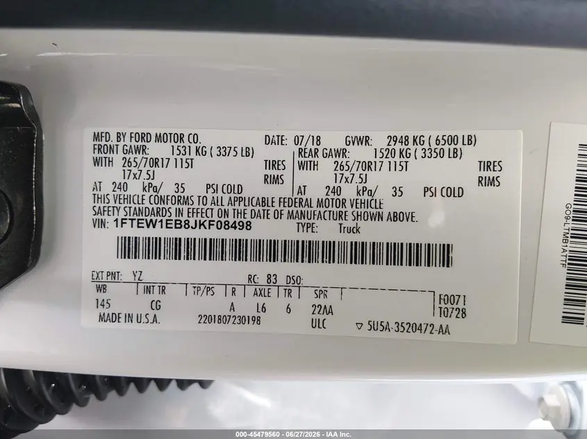 2018 FORD F-150 XL/XLT