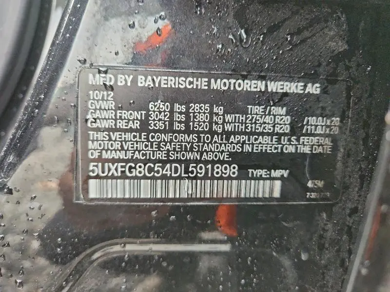 2013 BMW X6 XDRIVE50I  