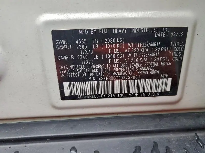 2013 SUBARU OUTBACK 2.5I PREMIUM  