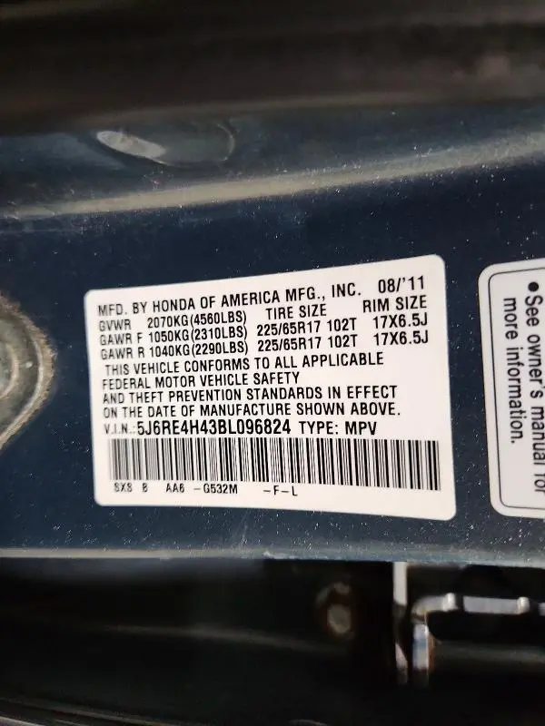 2011 HONDA CR-V SE  