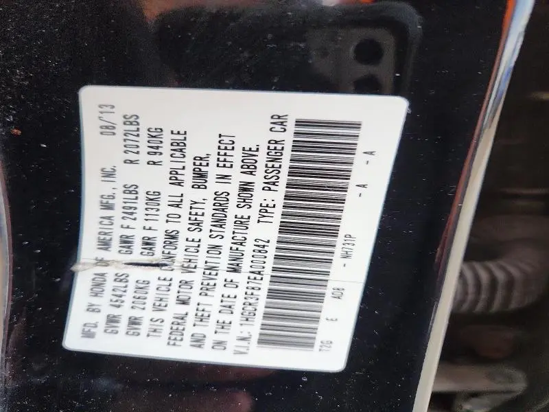 2014 HONDA ACCORD EXL  