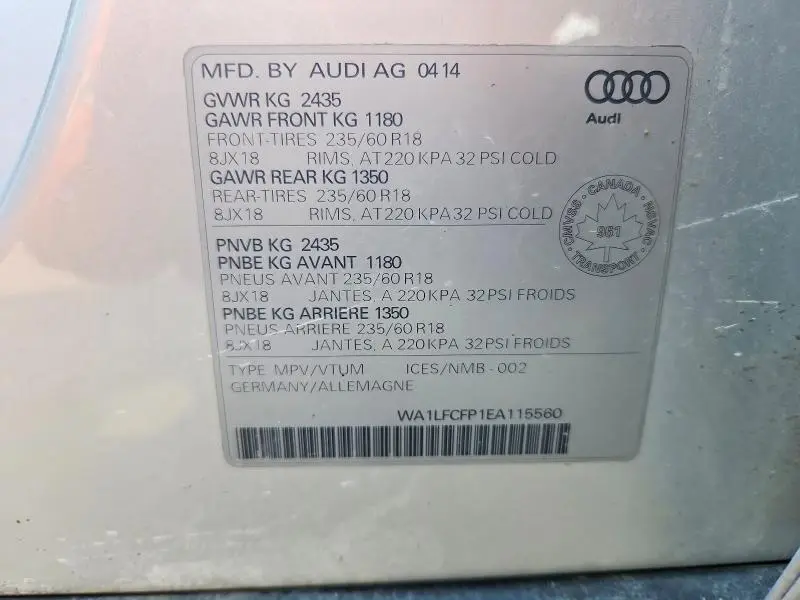 2014 AUDI Q5 PREMIUM PLUS  