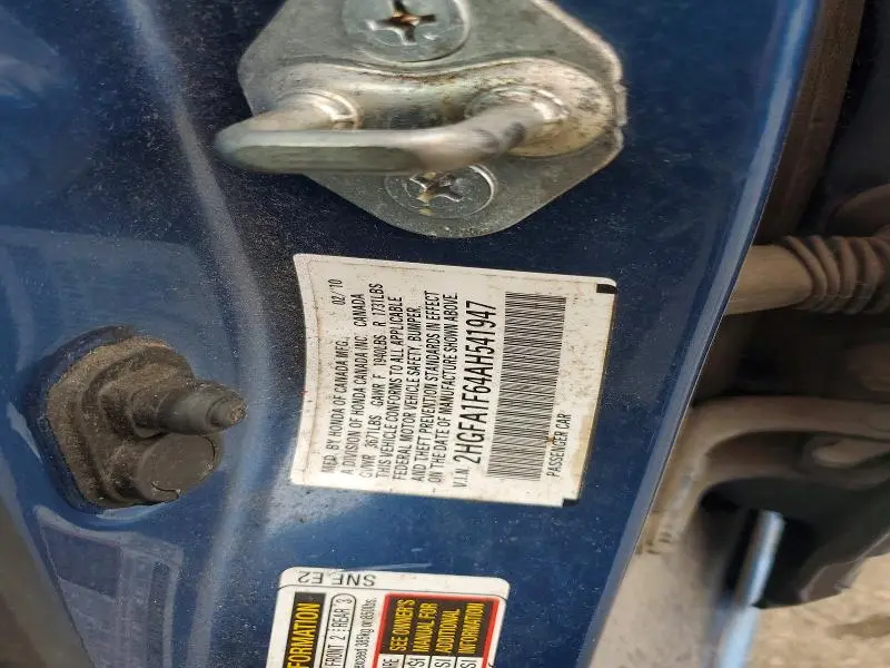 2010 HONDA CIVIC LX-S  