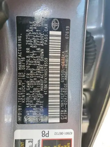 2017 TOYOTA CAMRY XSE  