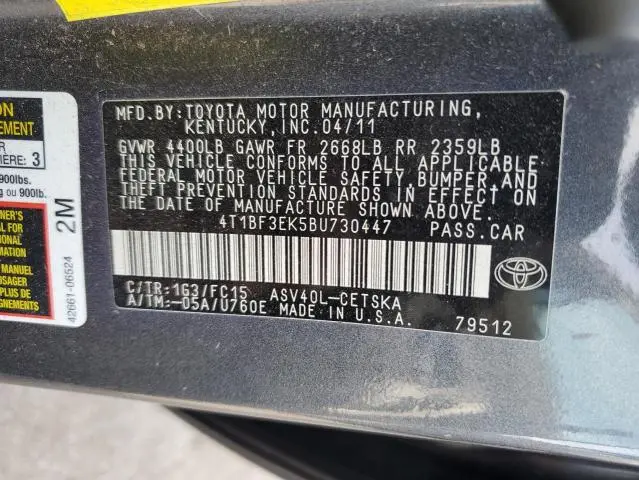 2011 TOYOTA CAMRY BASE  