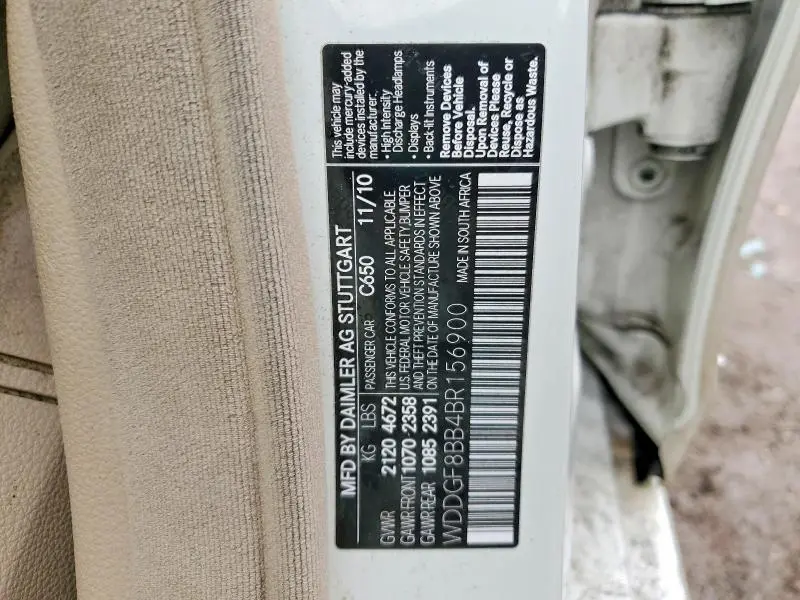 2011 MERZ C 300 4MATIC  