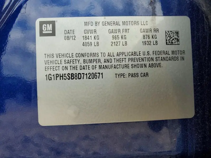 2013 CHEVROLET CRUZE ECO  