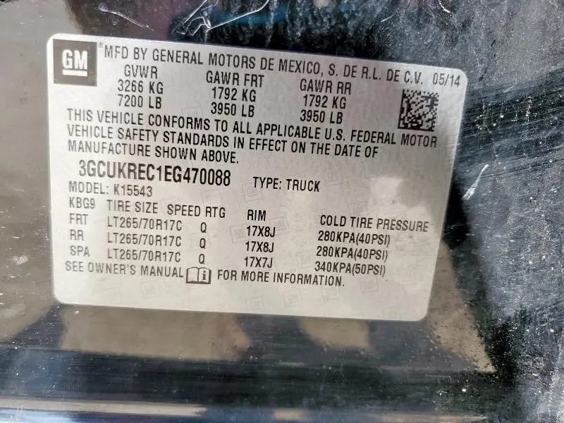 2014 CHEVROLET SILVERADO K1500 LT  