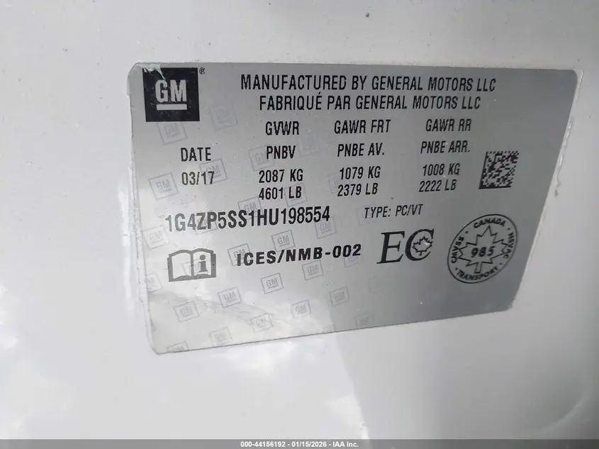 2017 BUICK LACROSSE ESSENCE