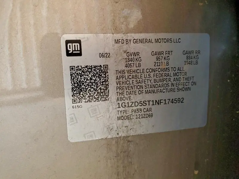 2022 CHEVROLET MALIBU LT  