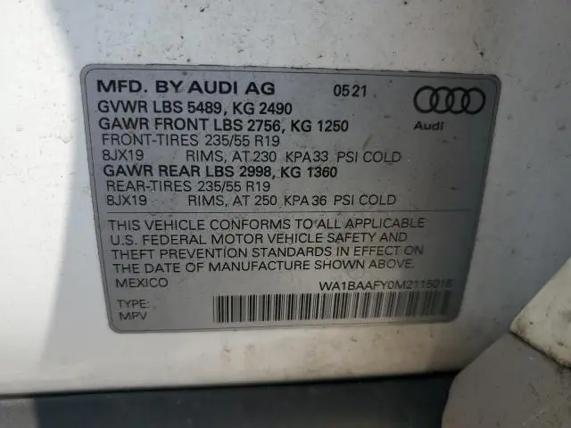 2021 AUDI Q5 PREMIUM PLUS