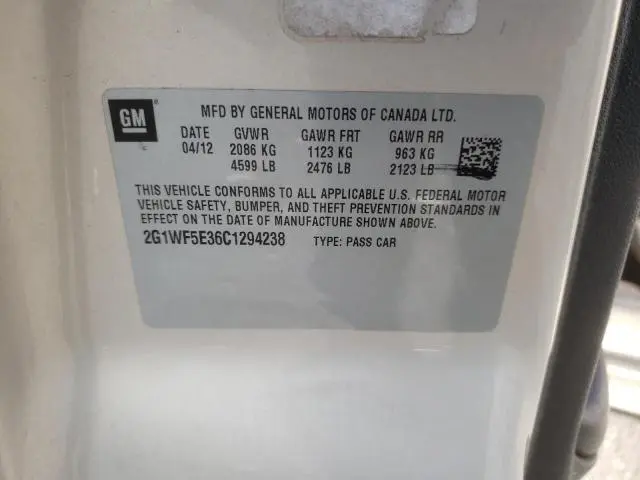 2012 CHEVROLET IMPALA LS  