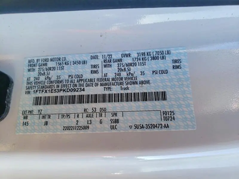 2023 FORD F150 SUPER CAB  