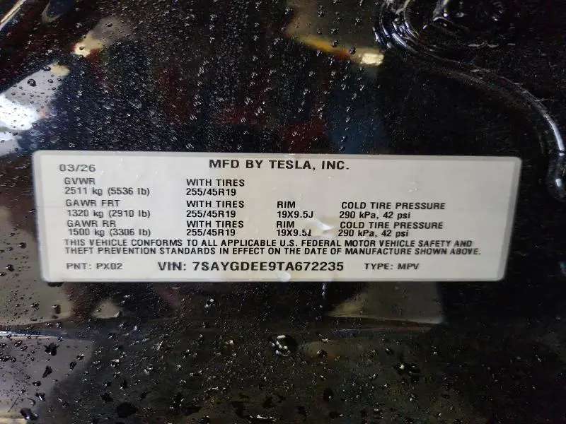 2026 TESLA MODEL Y   