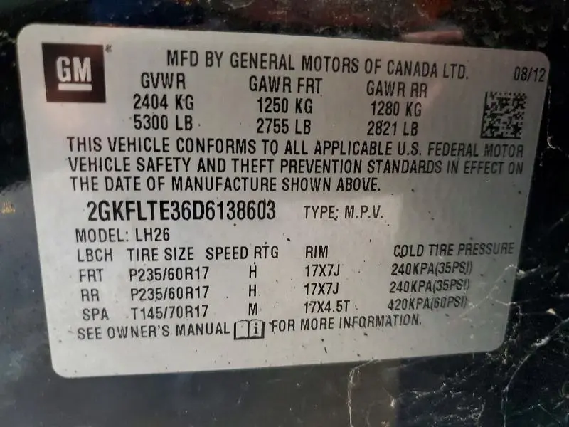 2013 GMC TERRAIN SLE  