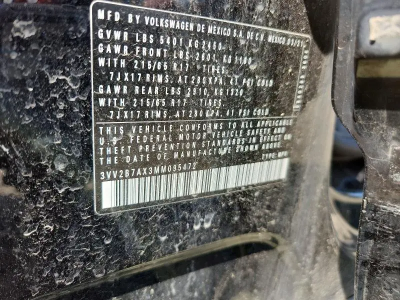 2021 VOLKSWAGEN TIGUAN SE  