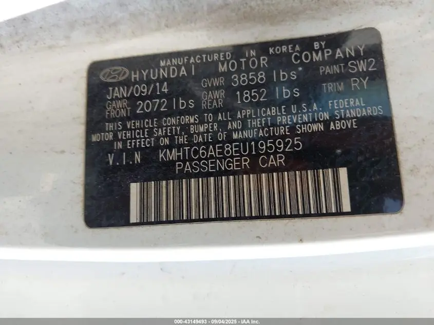 2014 HYUNDAI VELOSTER TURBO R-SPEC