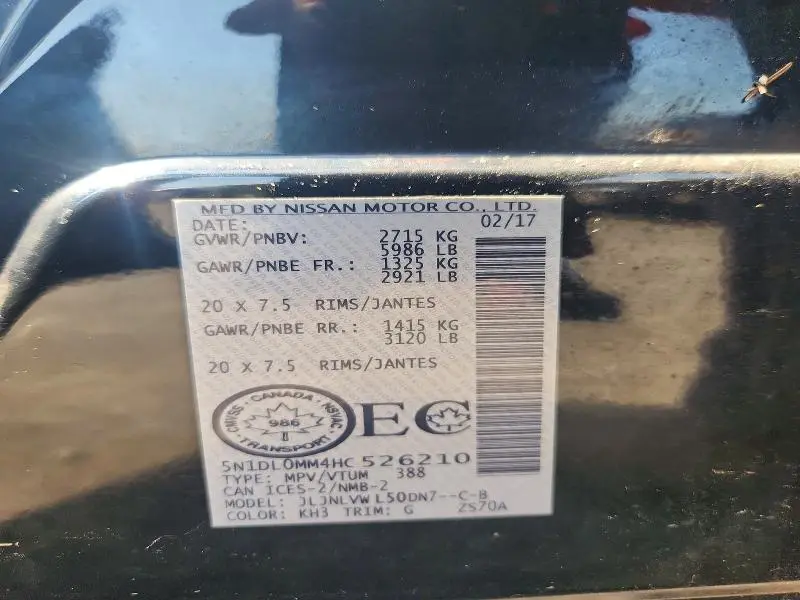 2017 INFINITI QX60 BASE  