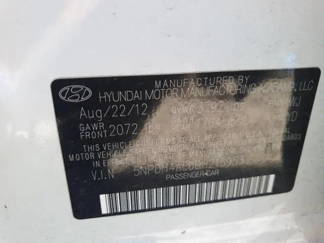 2013 HYUNDAI ELANTRA GLS  