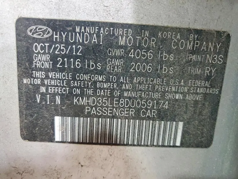 2013 HYUNDAI ELANTRA GT BASE  