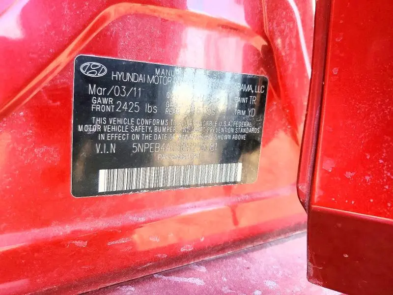 2011 HYUNDAI SONATA GLS  