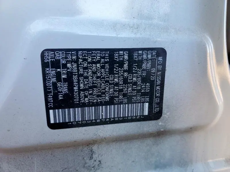 2023 NISSAN ROGUE SV  