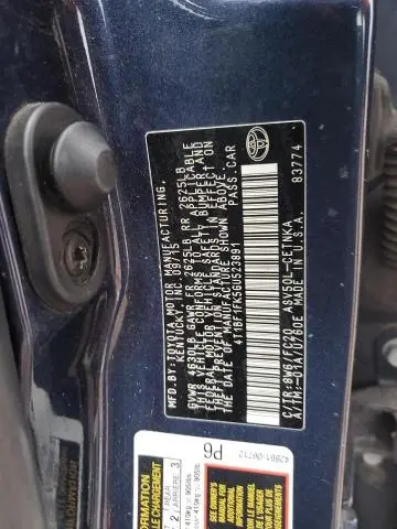 2016 TOYOTA CAMRY LE  