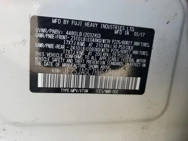 2017 SUBARU FORESTER 2.5I PREMIUM