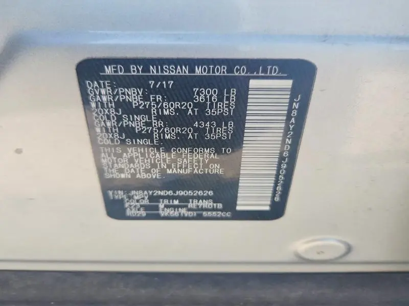 2018 NISSAN ARMADA SL  