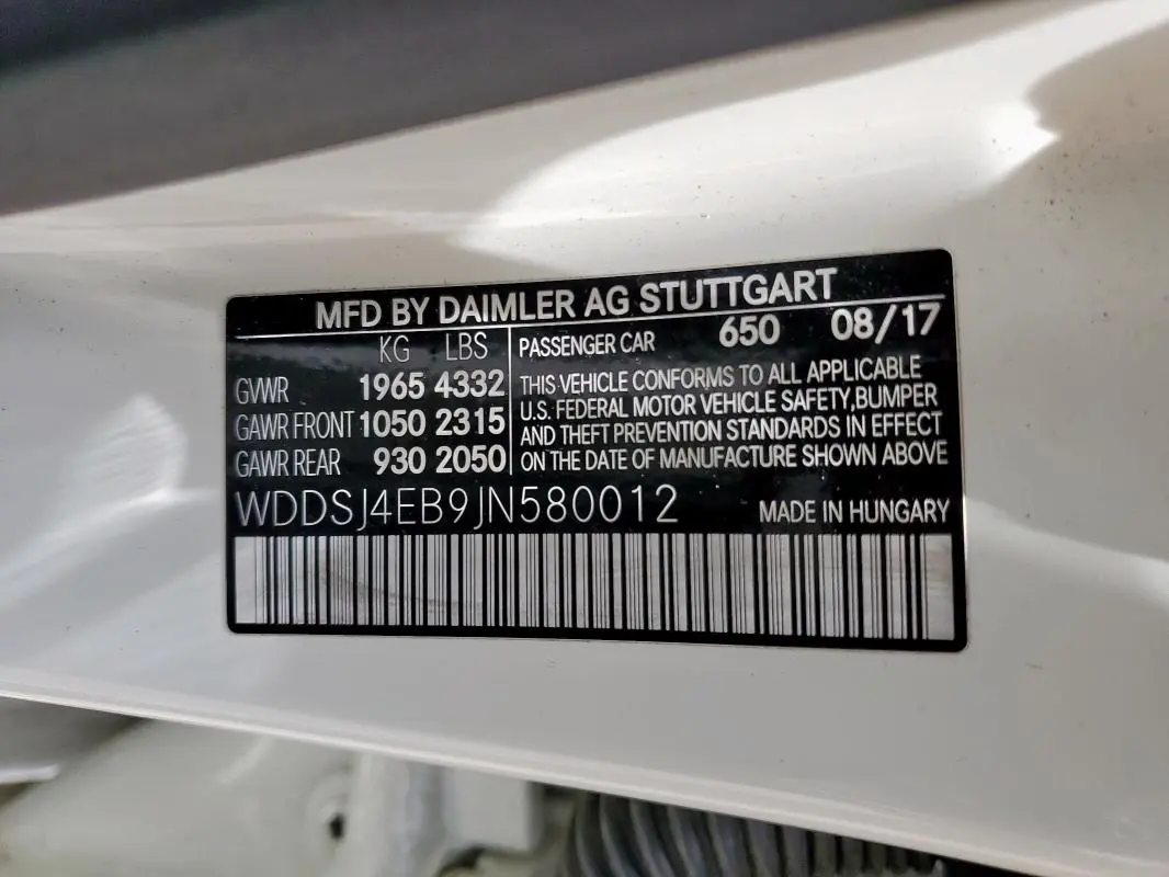2018 MERCEDES-BENZ CLA 250  