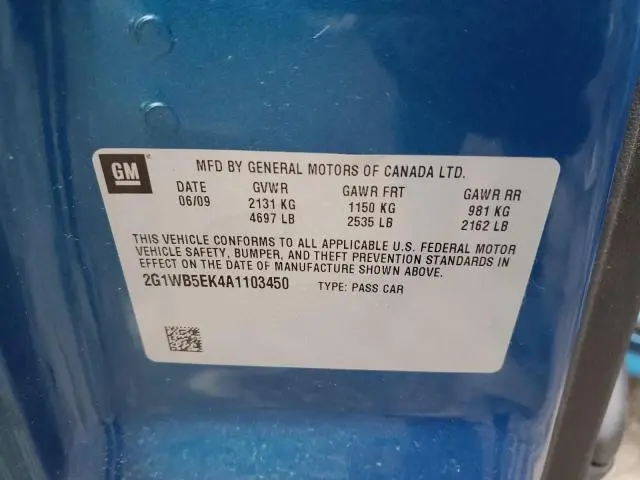 2010 CHEVROLET IMPALA LT  