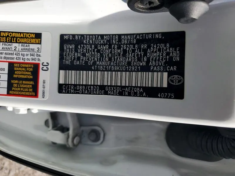 2019 TOYOTA AVALON XSE  