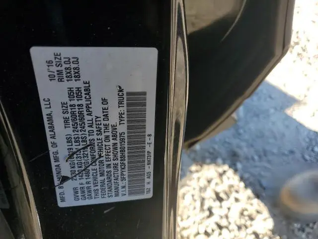 2017 HONDA RIDGELINE BLACK EDITION  