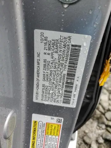 2021 HONDA ACCORD SPORT SE  