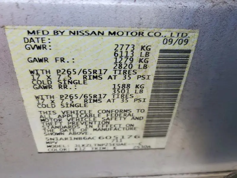 2010 NISSAN PATHFINDER S  