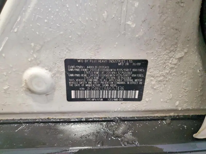 2010 SUBARU FORESTER 2.5X PREMIUM  