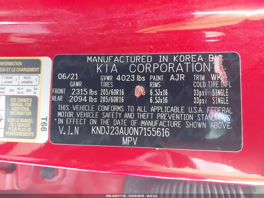 2022 KIA SOUL LX