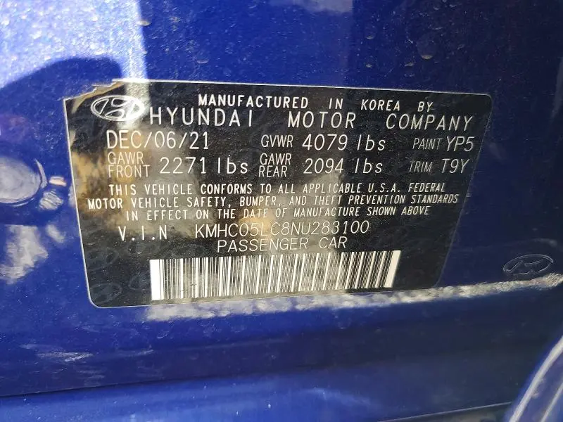 2022 HYUNDAI IONIQ LIMITED  