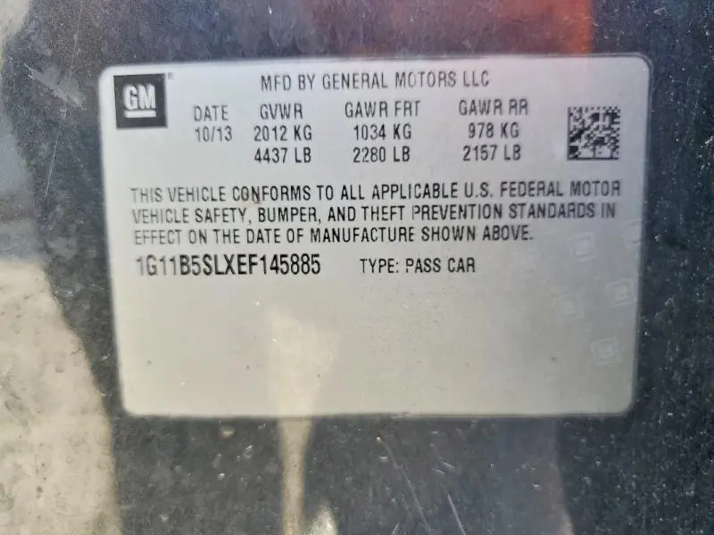2014 CHEVROLET MALIBU LS  