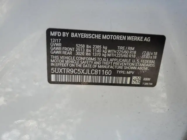 2018 BMW X3 XDRIVE30I  