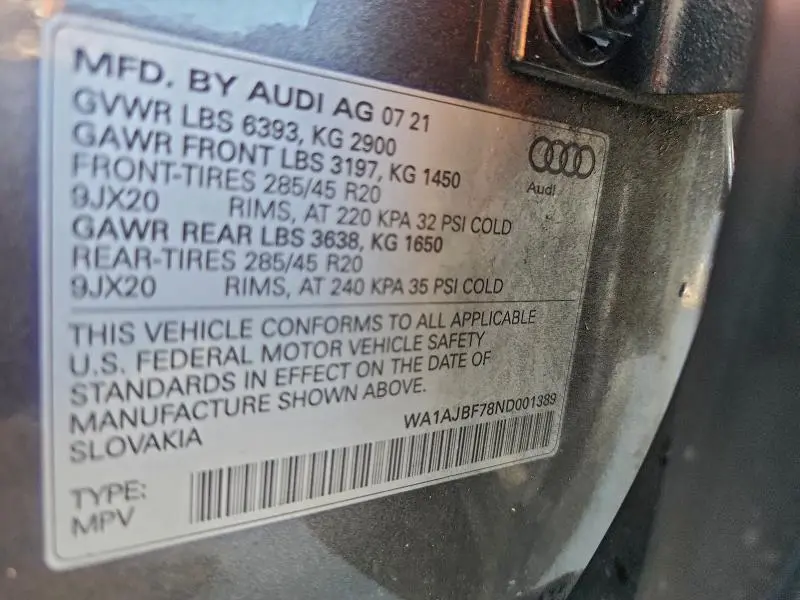 2022 AUDI Q7 PREMIUM  