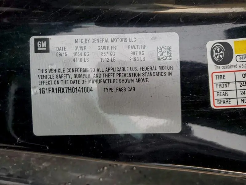 2017 CHEVROLET CAMARO LS  