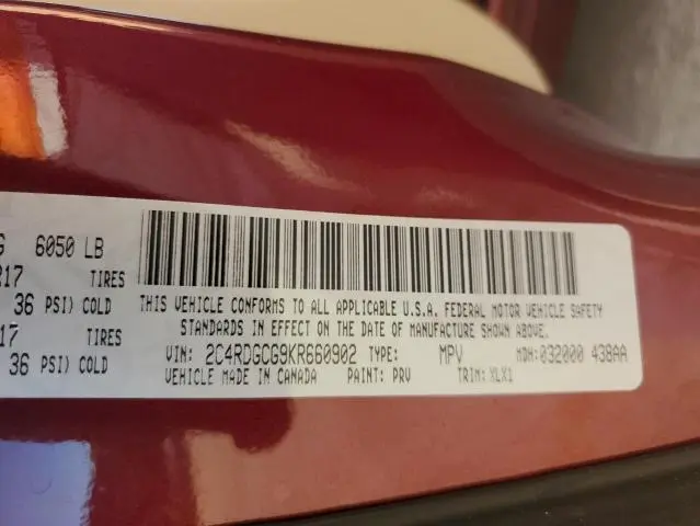 2019 DODGE GRAND CARAVAN SXT  