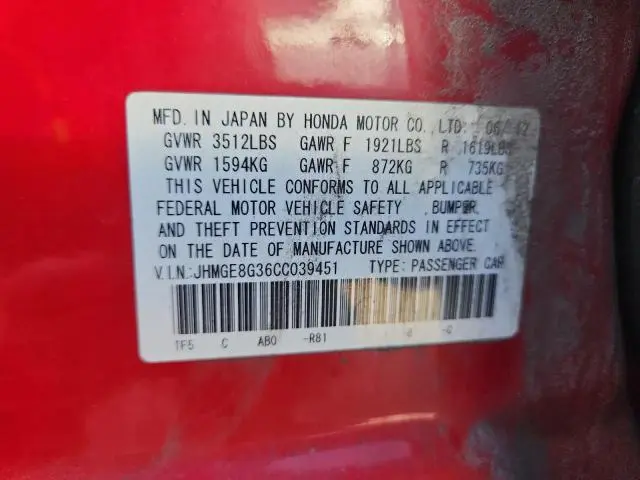 2012 HONDA FIT