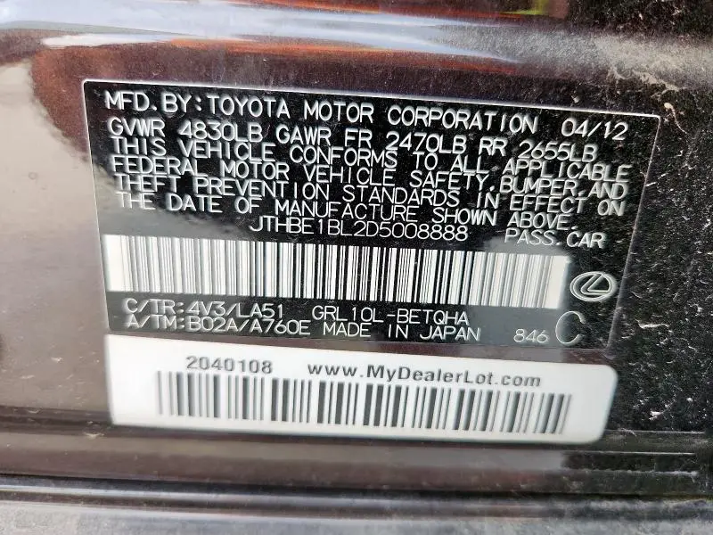 2013 LEXUS GS 350  